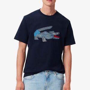 NEW LACOSTE Heavy Cotton Crocodile Graphic T-shirt SIZE: XL
